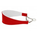 Ace Padded Half Check, Training, Martingale Genuine Leather Dog Collar :: RED with WHITE LINING ::